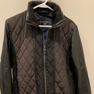 Zara man | zip-up jacket | gray/ brown | Medium